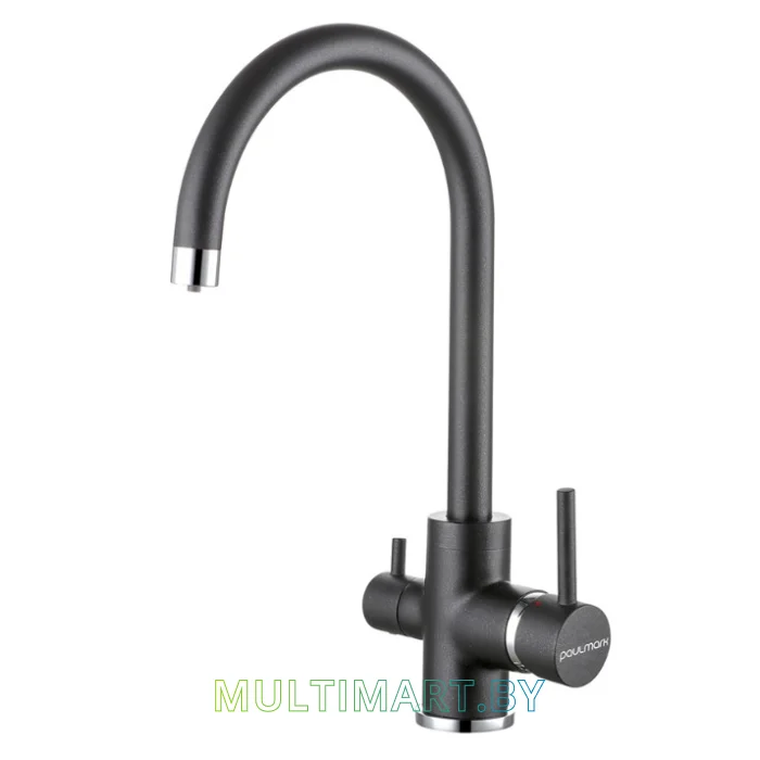 Смеситель Paulmark Essen Es213211-418(BLM) (черный металлик)